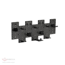 Black perforated wall for gaming cables and accessories Spacetronik Holdee SPB-157B