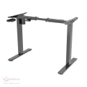 Electrically adjustable desk frame, grey, anti-collision system