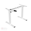 Electrically adjustable desk frame, white, anti-collision system
