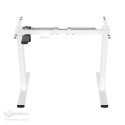 Electrically adjustable desk frame, white, anti-collision system