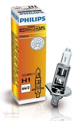 Żarówka samochodowa H1 Philips Vision +30% światła