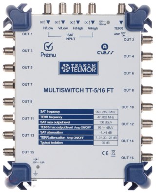 MULTISWITCH TT-5/16-FT-PREMU 5 WEJŚĆ/16 WYJŚĆ TELMOR