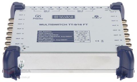 MULTISWITCH TT-9/16-FT-PREMU 9 WEJŚĆ / 16 WYJŚĆ PREMU TELMOR