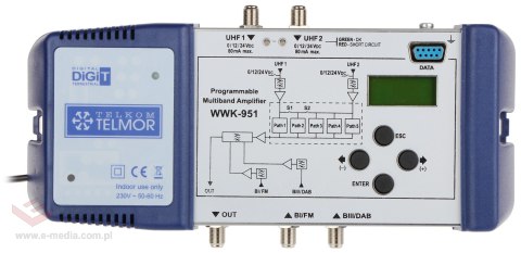 PROGRAMOWALNY WZMACNIACZ WIELOZAKRESOWY WWK-951 TELMOR