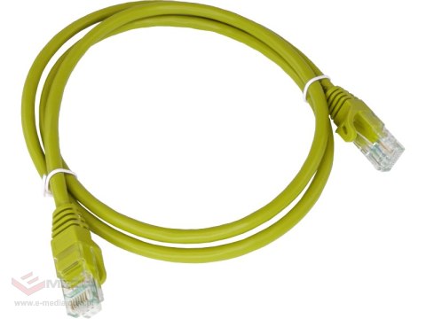 Patch-cord U/UTP kat.5e PVC 0.25m żółty ALANTEC