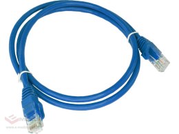 Patch-cord U/UTP kat.6 PVC 1.0m niebieski ALANTEC