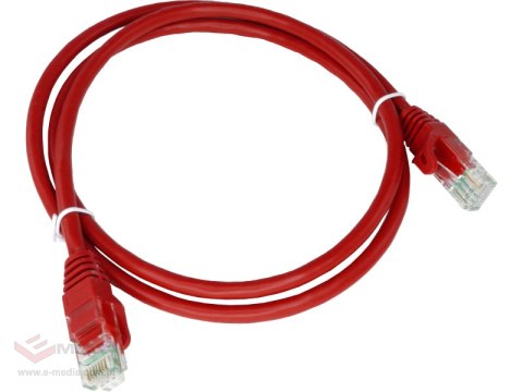 Patch-cord U/UTP kat.6A LSOH 0.5m czerwony ALANTEC