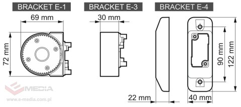 DYSTANS DLA MODUŁOWEGO UCHWYTU DO CZUJEK RUCHU BRACKET-E-3 SATEL