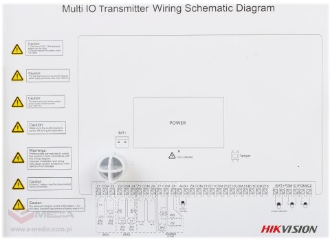 BEZPRZEWODOWY EKSPANDER WE/WY PRZEWODOWYCH AX PRO DS-PM1-I1602-WE Hikvision