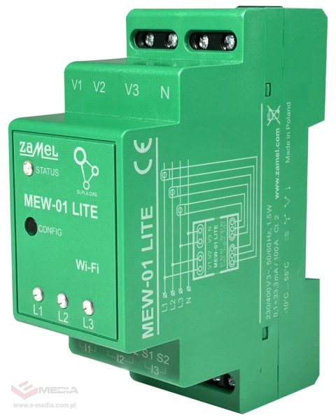 MONITOR ENERGII ELEKTRYCZNEJ MEW-01/LITE SUPLA TRÓJFAZOWY ZAMEL