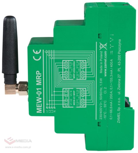 MONITOR ENERGII ELEKTRYCZNEJ MEW-01/MRP TRÓJFAZOWY ZAMEL