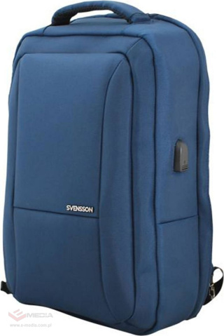 PS Plecak uniwersalny marki SVENSSON, FLOD kieszeń na laptopa 16,5", gniazdo USB, Granatowy.