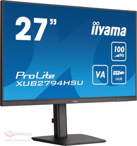 Monitor LED IIYAMA XUB2794HSU-B6 27 cali VA 100Hz 1ms HAS Pivot