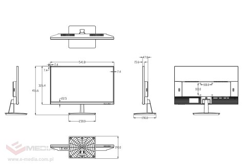 Monitor 24" Dahua LM24-H200 5ms HDMI VGA VESA 1080p głośnik