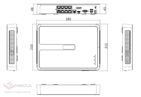 Rejestrator IP Hilook by Hikvision 8 kanałów 4MP NVR-8CH-H/8P biały