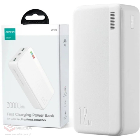 Powerbank Joyroom Dazzling Series JR-T018 30000mAh 12W 2.4A 2x USB-A weiß