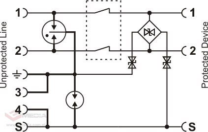 Zabezpieczenie przeciwprzepięciowe do RS-485 EWIMAR SUG-RS485/DIN