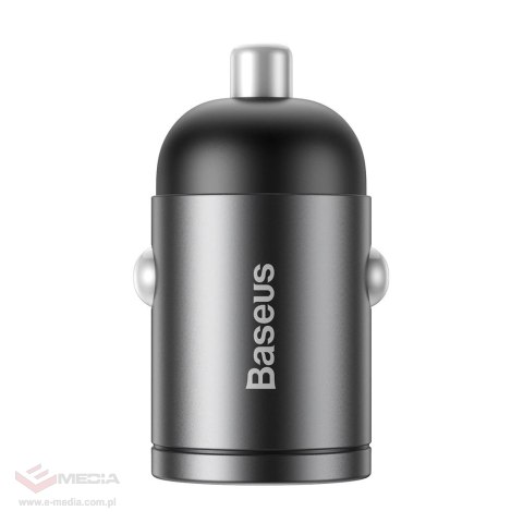 Baseus Tiny Star PPS mini inteligentna ładowarka samochodowa USB Typ C 30W Quick Charge 3.0 PD 3.0 szary (VCHX-B0G)