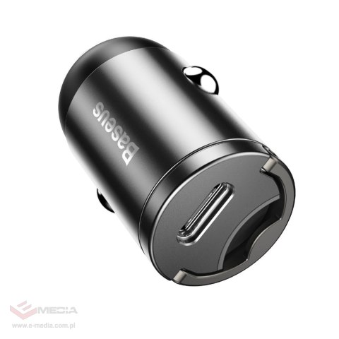 Baseus Tiny Star PPS mini inteligentna ładowarka samochodowa USB Typ C 30W Quick Charge 3.0 PD 3.0 szary (VCHX-B0G)