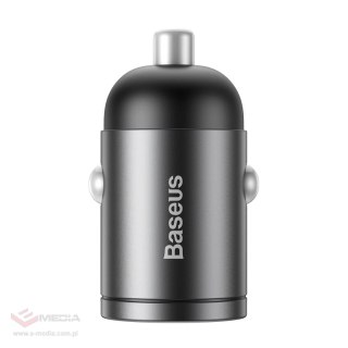 Baseus Tiny Star mini inteligentna ładowarka samochodowa USB 30W Quick Charge 3.0 szary (VCHX-A0G)