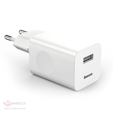 Ładowarka Baseus Charging Quick Charger CCALL-BX02 sieciowa USB-A 24W QC 3.0 - biała