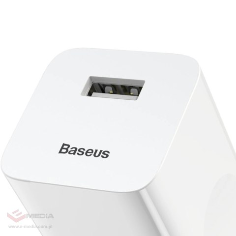 Ładowarka Baseus Charging Quick Charger CCALL-BX02 sieciowa USB-A 24W QC 3.0 - biała