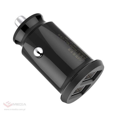 Mini ładowarka Baseus Grain Car Charger CCALL-ML01 samochodowa 2x USB-A 3.1A - czarna