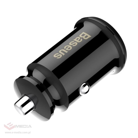 Mini ładowarka Baseus Grain Car Charger CCALL-ML01 samochodowa 2x USB-A 3.1A - czarna