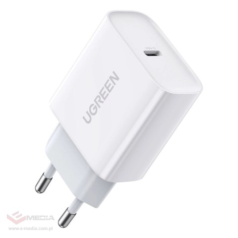 Ugreen ładowarka sieciowa USB Power Delivery 3.0 Quick Charge 4.0+ 20W 3A biały (60450)