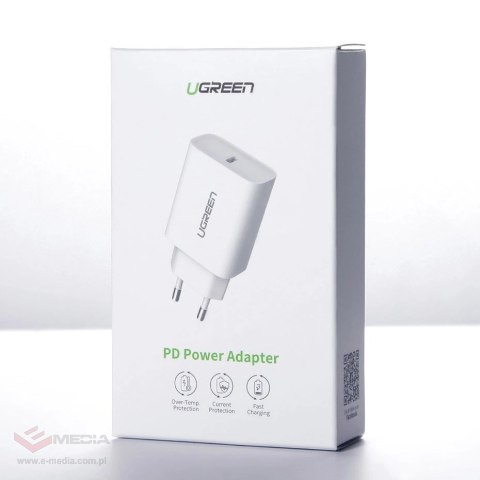 Ugreen ładowarka sieciowa USB Power Delivery 3.0 Quick Charge 4.0+ 20W 3A biały (60450)