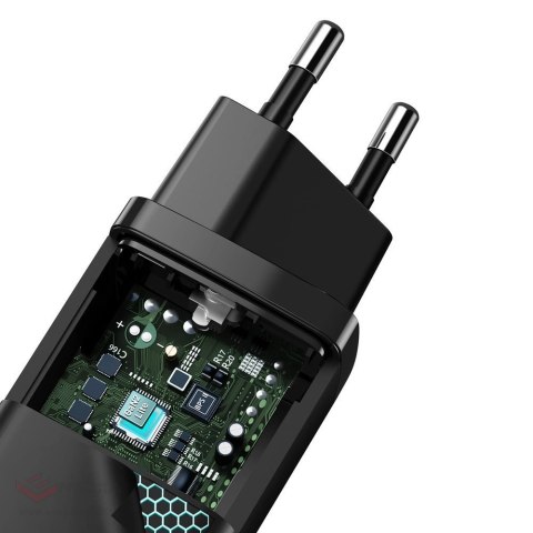 Baseus GaN2 Lite szybka ładowarka sieciowa 65W USB / USB Typ C Quick Charge 3.0 Power Delivery (azotek galu) czarny (CCGAN2L-B01