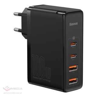 Baseus GaN2 Pro szybka ładowarka sieciowa 100W USB / USB Typ C Quick Charge 4+ Power Delivery czarny (CCGAN2P-L01)