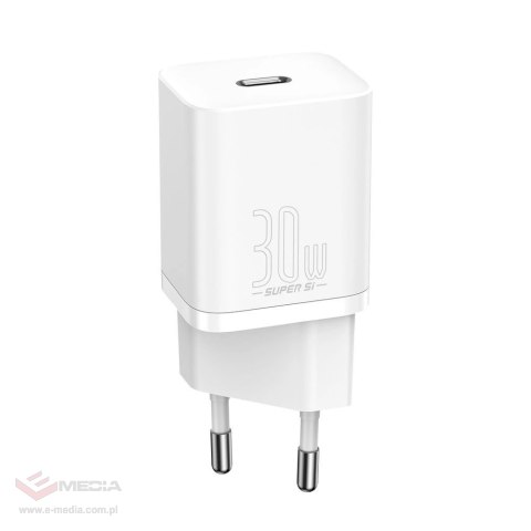 Baseus Super Si 1C szybka ładowarka USB Typ C 30W Power Delivery Quick Charge biały (CCSUP-J02)