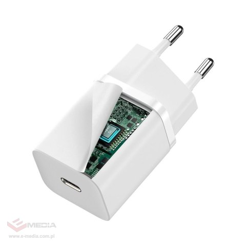 Baseus Super Si 1C szybka ładowarka USB Typ C 30W Power Delivery Quick Charge biały (CCSUP-J02)