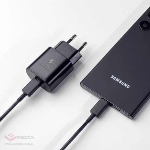 Ładowarka sieciowa Samsung EP-TA800NBEGEU USB-C 25W 3A PD SFC 3.0 - czarna