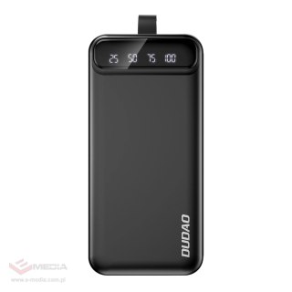 Powerbank Dudao K8S+ 10W 30000mAh 2x USB-A z lampką LED - czarny