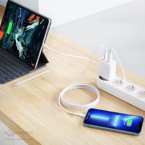 Acefast ładowarka sieciowa USB Typ C / USB 20W, PPS, PD, QC 3.0, AFC, FCP biały (A25 white)