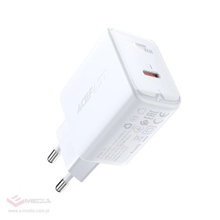 Acefast szybka ładowarka sieciowa USB Typ C 20W Power Delivery biały (A1 EU white)