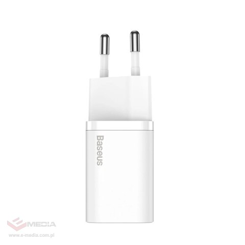 Baseus Super Si 1C szybka ładowarka USB Typ C 25W Power Delivery Quick Charge biały (CCSP020102)