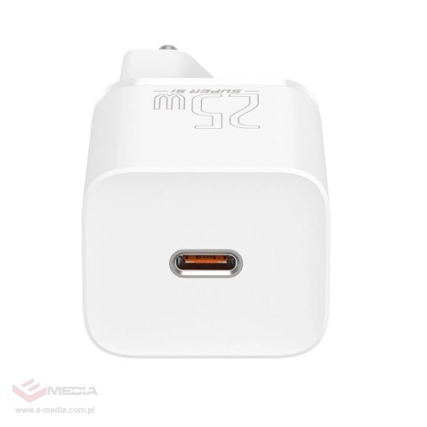 Baseus Super Si 1C szybka ładowarka USB Typ C 25W Power Delivery Quick Charge biały (CCSP020102)