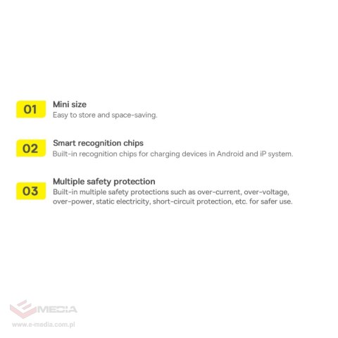 Baseus Compact ładowarka sieciowa 3x USB 17W czarny (CCXJ020101)