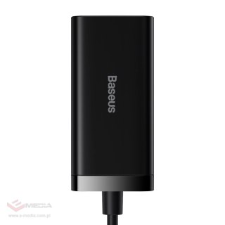 Baseus GaN3 Pro szybka uniwersalna ładowarka sieciowa GaN 2 x USB Typ C / 2x USB 100W PD3.0, QC4.0+, AFC czarny (CCGP000101)
