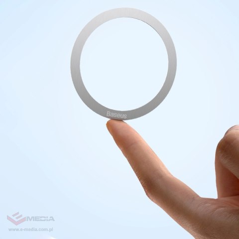 Baseus Halo Series magnetyczny pierścień (2 szt./opakowanie) srebrny (PCCH000012)