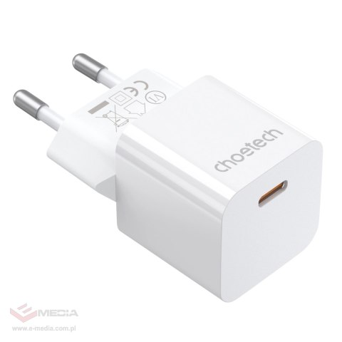 Ładowarka sieciowa Choetech PD5010 USB-C 20W - biała