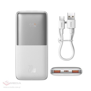 Powerbank Baseus Bipow Pro 10000mAh 20W biały z kablem USB Typu A - USB Typu C 3A 0.3m (PPBD040202)