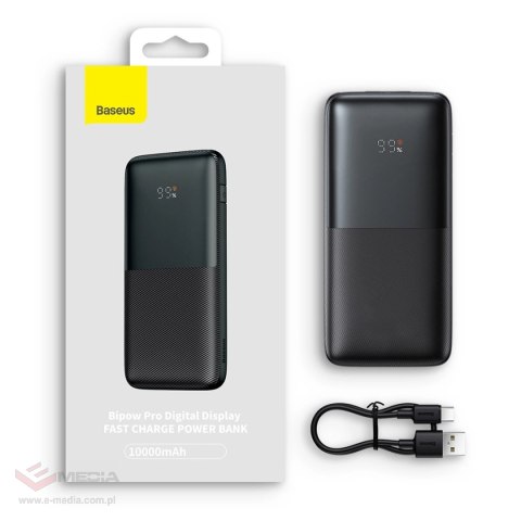 Powerbank Baseus Bipow Pro 10000mAh 20W biały z kablem USB Typu A - USB Typu C 3A 0.3m (PPBD040202)