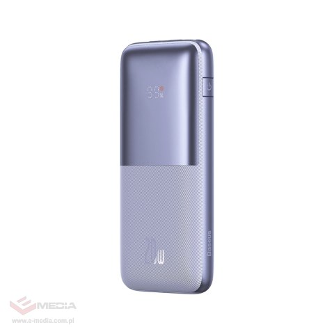 Powerbank Baseus Bipow Pro 10000mAh 20W fioletowy z kablem USB Typu A - USB Typu C 3A 0.3m (PPBD040205)