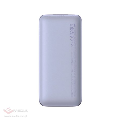 Powerbank Baseus Bipow Pro 10000mAh 20W fioletowy z kablem USB Typu A - USB Typu C 3A 0.3m (PPBD040205)