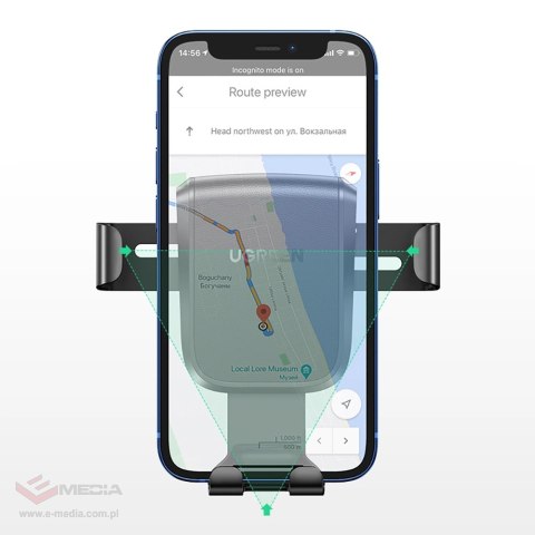 Ugreen uchwyt grawitacyjny do telefonu na deskę rozdzielczą kokpit czarny (LP200 60990B)