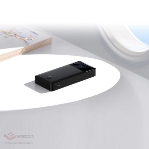Baseus Bipow powerbank z szybkim ładowaniem 10000mAh 20W biały (Overseas Edition) + kabel USB-A - Micro USB 0.25m biały (PPBD050